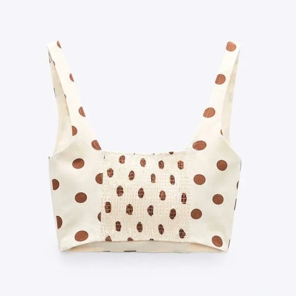 NWT - Zara Polka Dot Crop Top - Picture 8 of 8